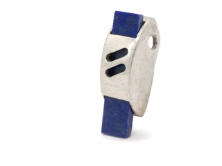 Pendentif en argent avec pierre bleue de lapis-lazuli