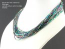 Hematite strand - rectangular tube, 1x3 mm, multicolor /4751