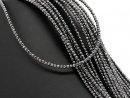Hematite strand - faceted, 3 mm, anthracite /4746