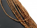 Hematite strand - faceted, 3 mm, copper /4748