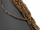Agate strand - faceted, 3 mm, brown /4317