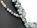 Faceted colorful amazonite beads