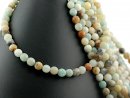 Faceted multicolored amazonite beads