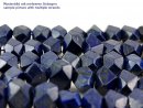 Cordon - Lapis, hexagonale et facetté, 12x16mm, bleu /4371
