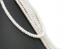 Cultured pearl strand - button, 4x7 mm, white /7070