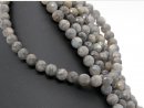 Labradorite strand - faceted, 10 mm, gray /1697
