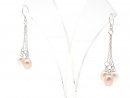 Ear pendants - multicolor cultured pearls and silver /8532