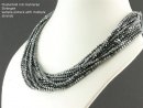 Hematite strand - faceted, 3 mm, anthracite /4737
