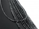 Pierced, faceted, grey hematite wagon wheels