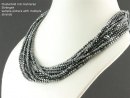 Hematite strand - faceted wagon wheel 2.5x3 mm anthracite /4737