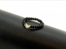 Ring - Onyx, rock crystal and gold plated silver /8204