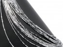 Shiny, pierced hematite cubes in grey