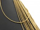 Hematite strand - faceted 2 mm, gold /4755