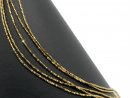 Hematite strand - faceted, 2 mm, gold /4858