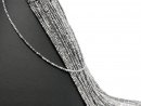Hematite strand - faceted, 2 mm, silver /4757