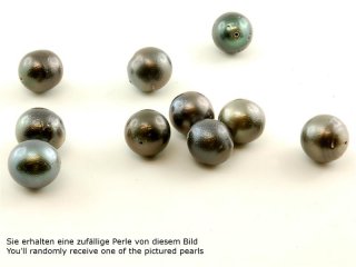 Tahiti pearl - 11x12 mm, anthracite /T12
